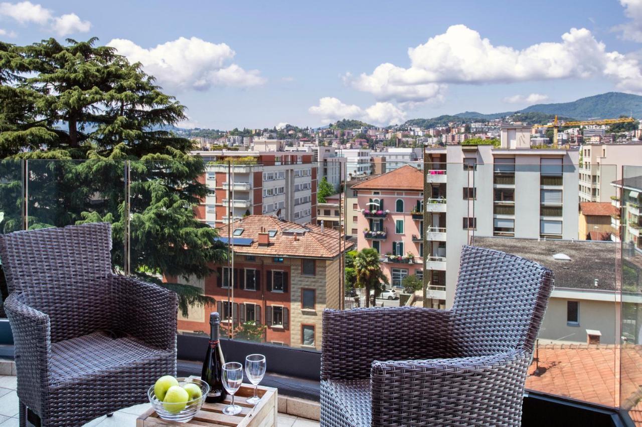Panoramic Penthouse - Happy Rentals 盧加諾 外观 照片