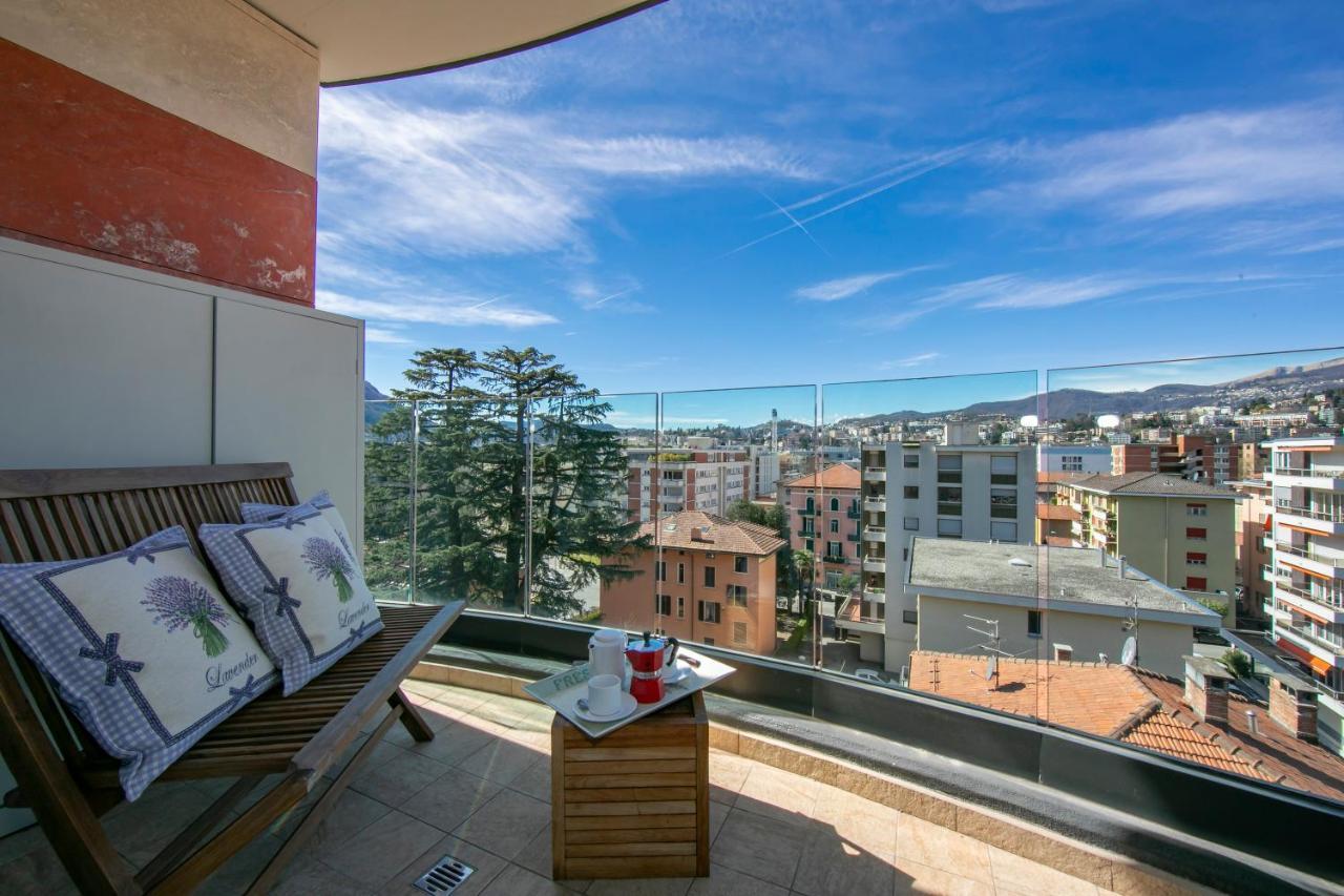 Panoramic Penthouse - Happy Rentals 盧加諾 外观 照片